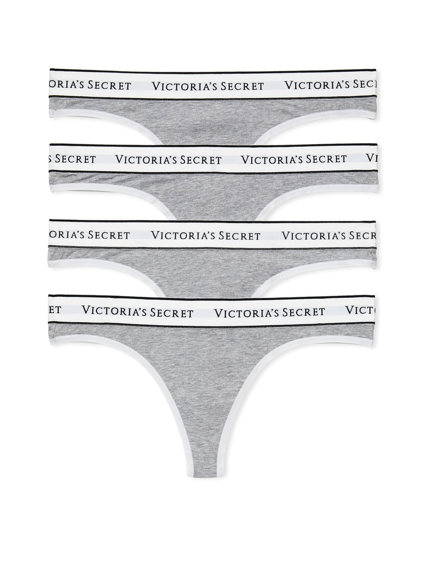 Victoria's Secret Women's Cotton Logo Thong Underwear, Panties for Women, Multi Pack (XS - XXL) - 7DAY'S