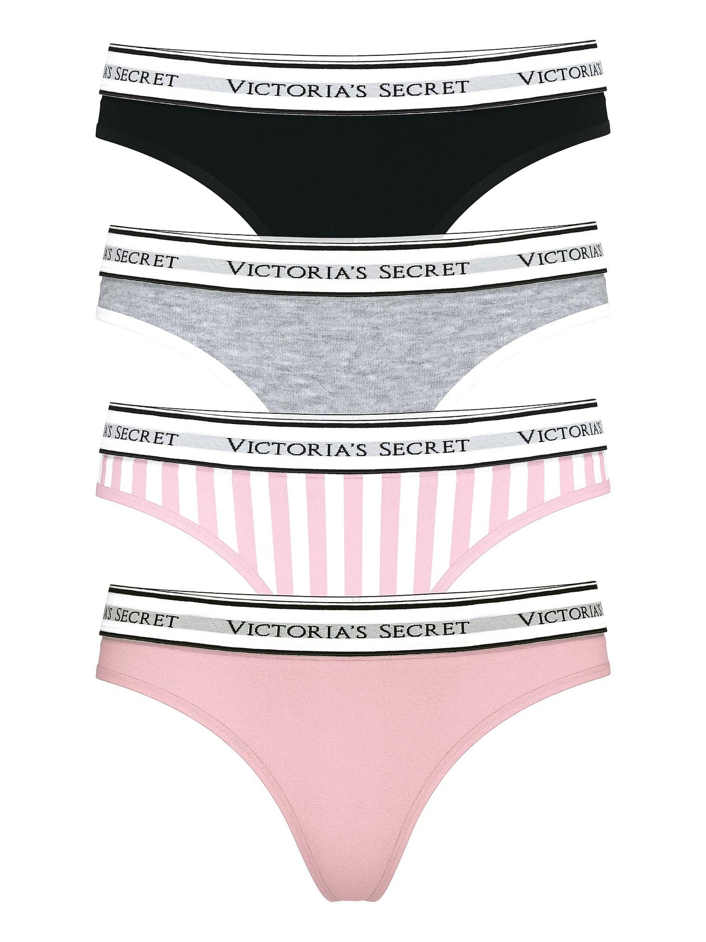 Victoria's Secret Women's Cotton Logo Thong Underwear, Panties for Women, Multi Pack (XS - XXL) - 7DAY'S