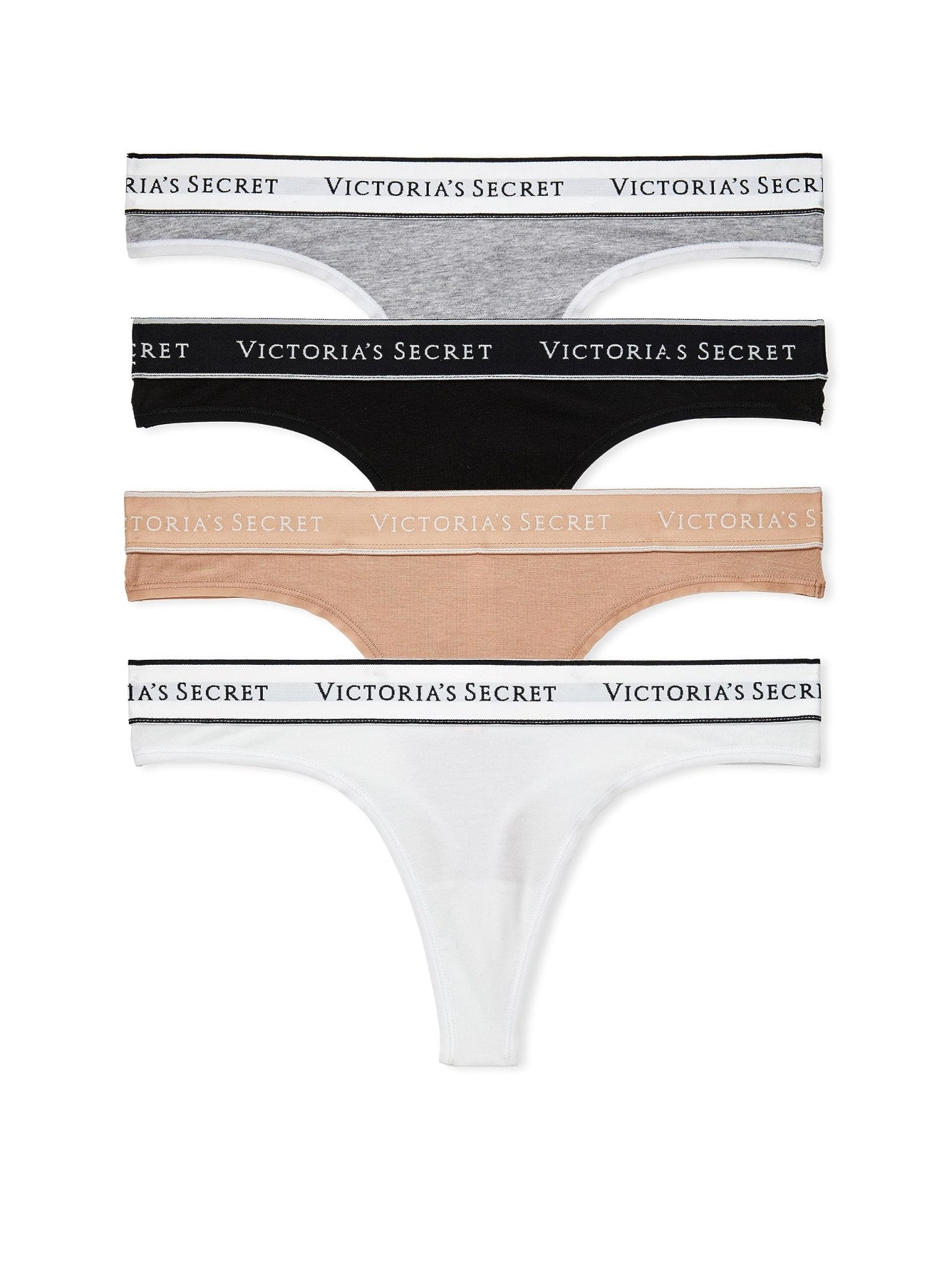 Victoria's Secret Women's Cotton Logo Thong Underwear, Panties for Women, Multi Pack (XS - XXL) - 7DAY'S