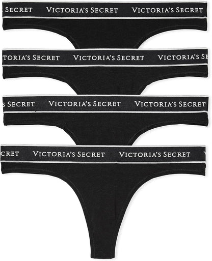 Victoria's Secret Women's Cotton Logo Thong Underwear, Panties for Women, Multi Pack (XS - XXL) - 7DAY'S