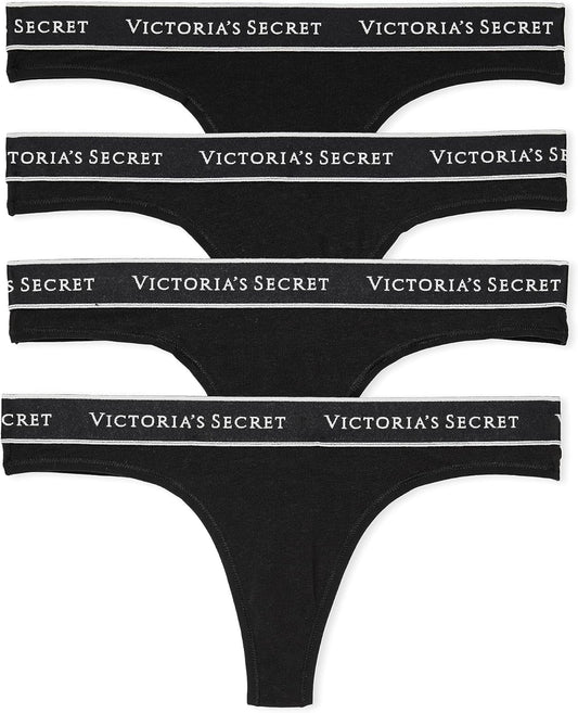 Victoria's Secret Women's Cotton Logo Thong Underwear, Panties for Women, Multi Pack (XS - XXL) - 7DAY'S