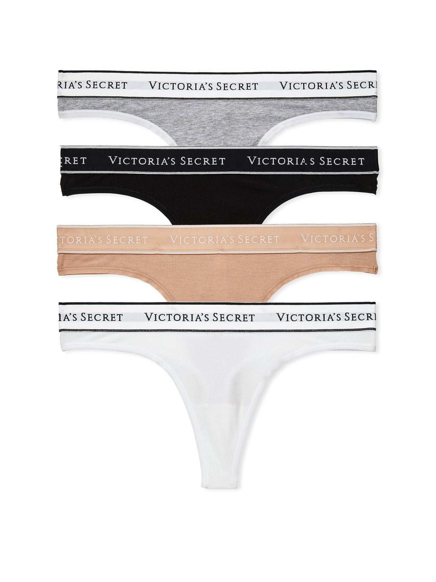 Victoria's Secret Women's Cotton Logo Thong Underwear, Panties for Women, Multi Pack (XS - XXL) - 7DAY'S