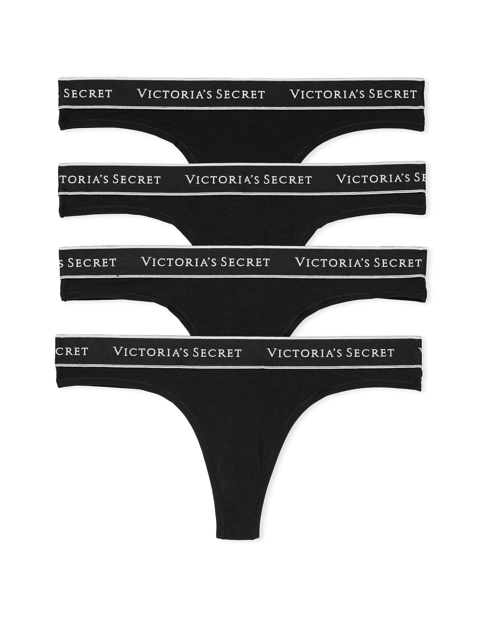 Victoria's Secret Women's Cotton Logo Thong Underwear, Panties for Women, Multi Pack (XS - XXL) - 7DAY'S