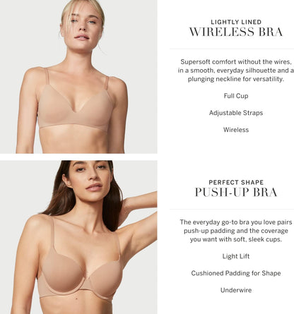 Victoria's Secret Women's Full Coverage Push Up Bra, Bras for Women (32A - 38DDD) - 7DAY'S