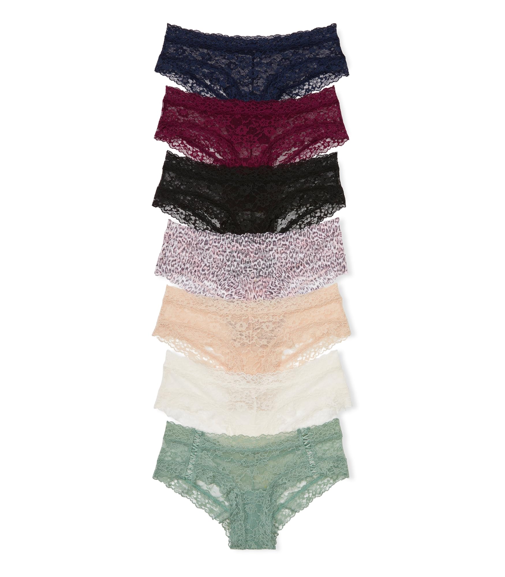 Victoria's Secret Women's Lace Cheeky Underwear, Minimal Coverage Panties for Women, Multi Pack (XS - XXL) - 7DAY'S