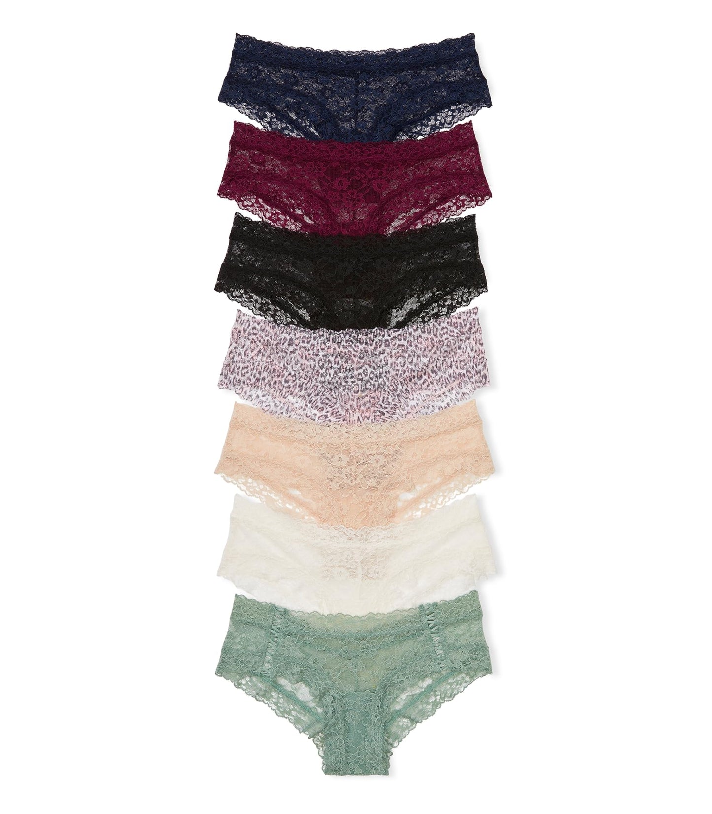Victoria's Secret Women's Lace Cheeky Underwear, Minimal Coverage Panties for Women, Multi Pack (XS - XXL) - 7DAY'S