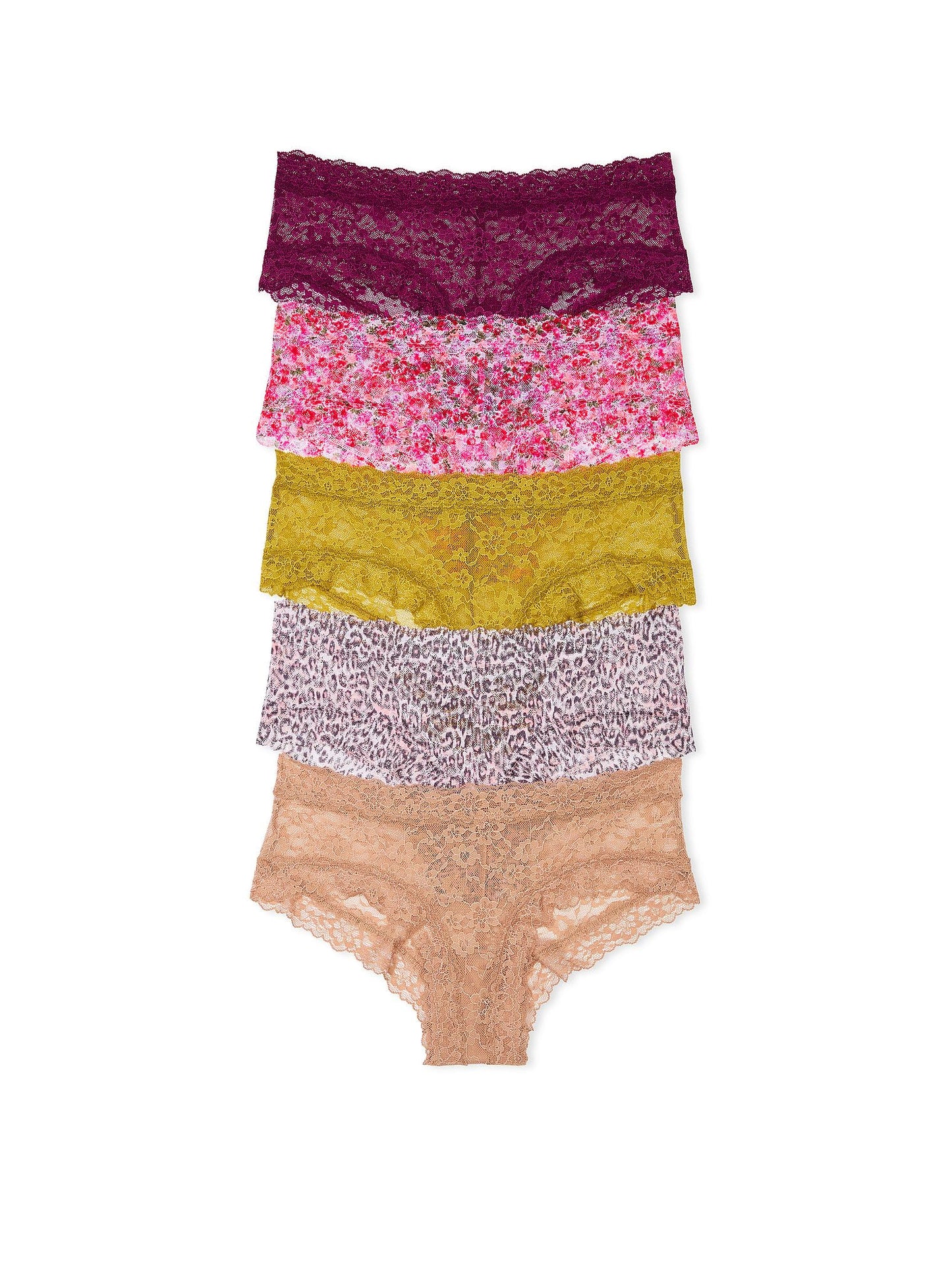 Victoria's Secret Women's Lace Cheeky Underwear, Minimal Coverage Panties for Women, Multi Pack (XS - XXL) - 7DAY'S