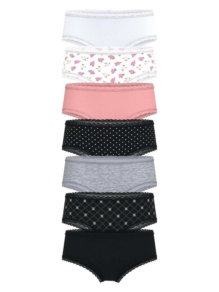 Victoria's Secret Women's Lace & Cotton Cheeky Underwear, Minimal Coverage Panties for Women, Multi Pack (XS - XXL) - 7DAY'S