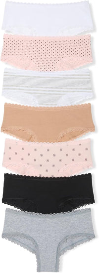 Victoria's Secret Women's Lace & Cotton Cheeky Underwear, Minimal Coverage Panties for Women, Multi Pack (XS - XXL) - 7DAY'S
