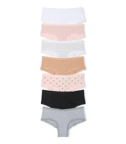Victoria's Secret Women's Lace & Cotton Cheeky Underwear, Minimal Coverage Panties for Women, Multi Pack (XS - XXL) - 7DAY'S