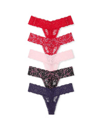 Victoria's Secret Women's Lace Thong Underwear, Panties for Women, Multi Pack (XS - XXL) - 7DAY'S