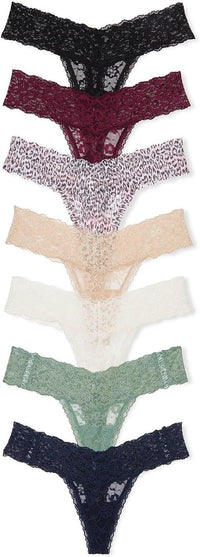 Victoria's Secret Women's Lace Thong Underwear, Panties for Women, Multi Pack (XS - XXL) - 7DAY'S