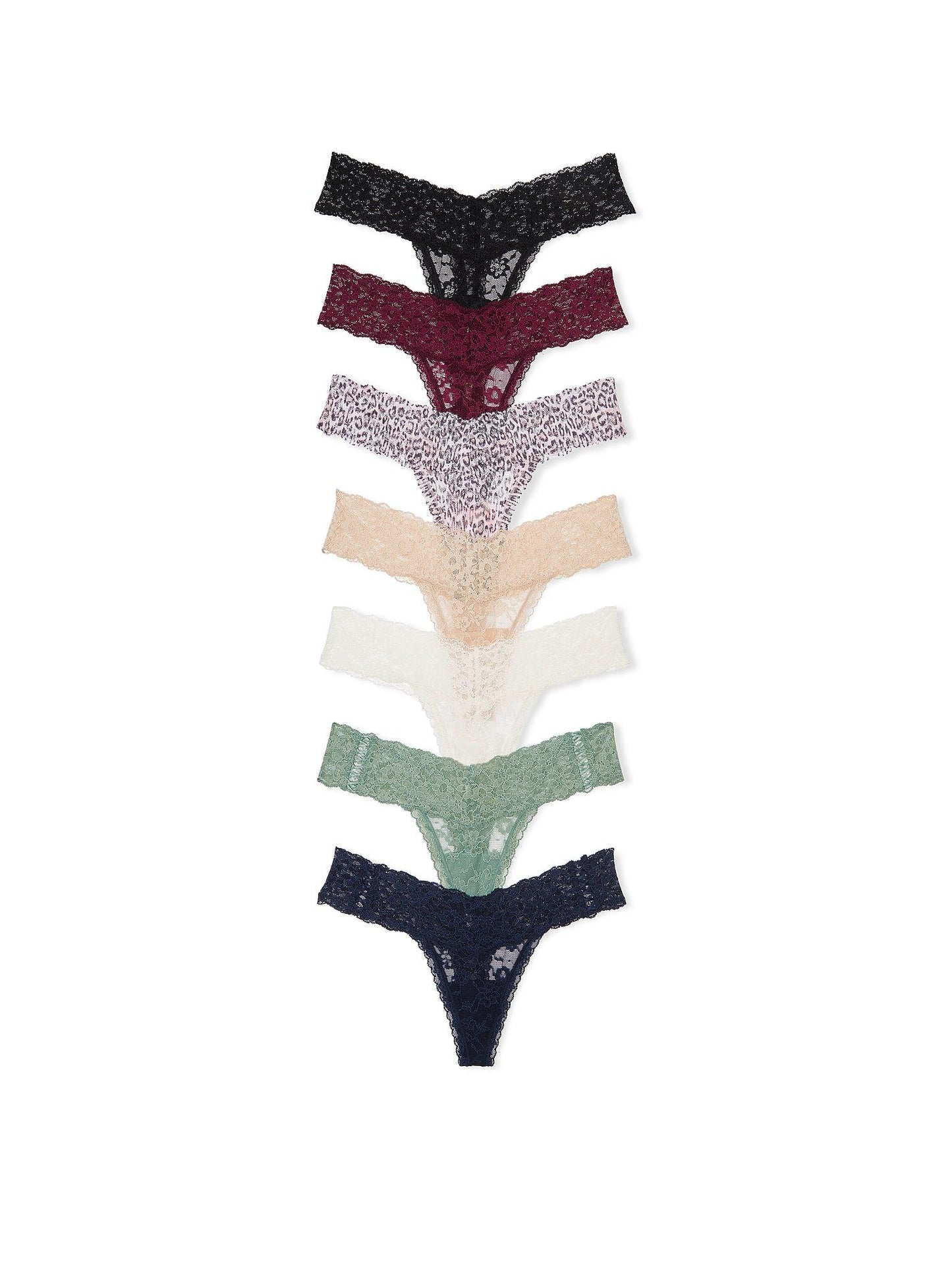 Victoria's Secret Women's Lace Thong Underwear, Panties for Women, Multi Pack (XS - XXL) - 7DAY'S