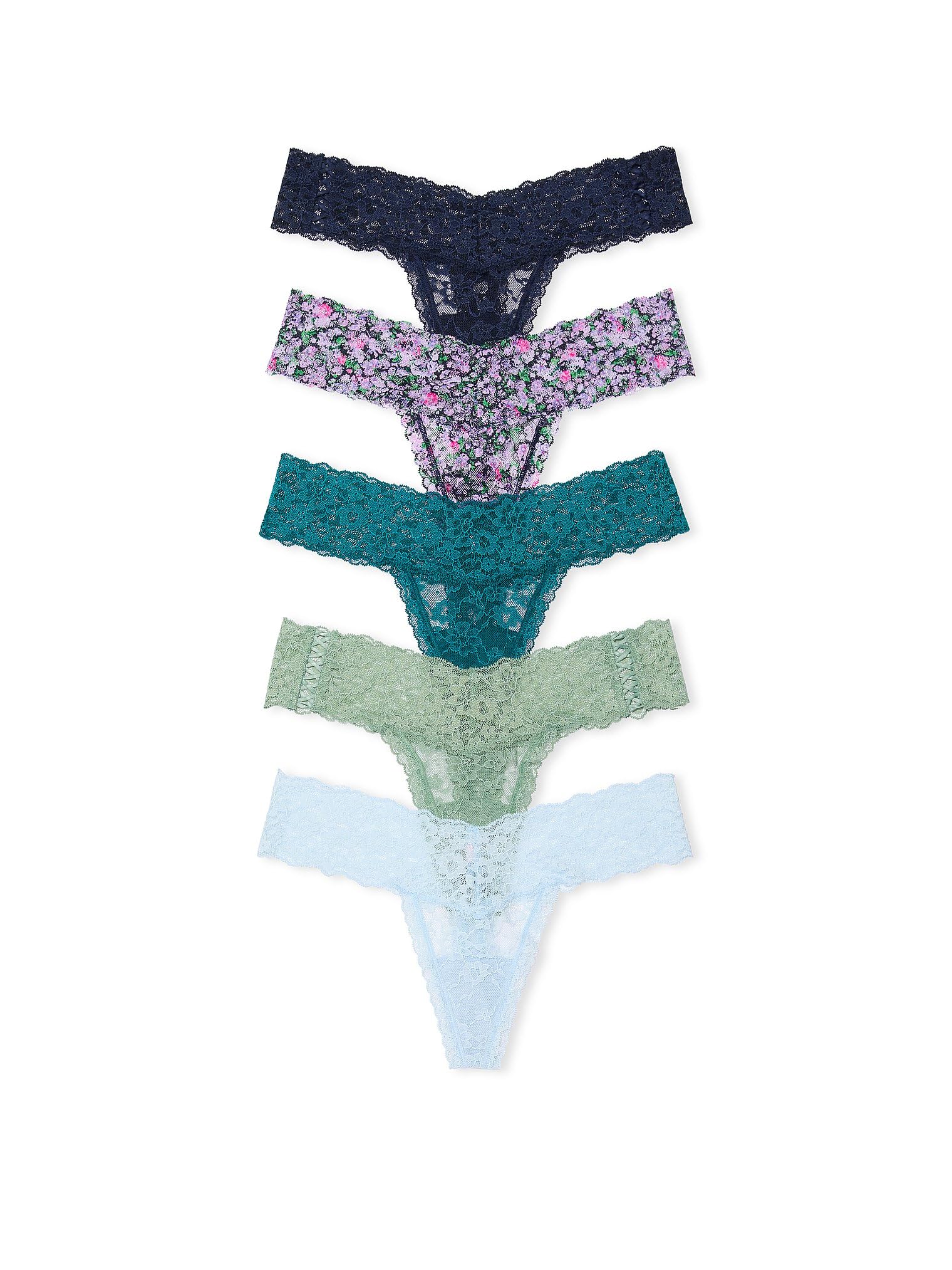 Victoria's Secret Women's Lace Thong Underwear, Panties for Women, Multi Pack (XS - XXL) - 7DAY'S