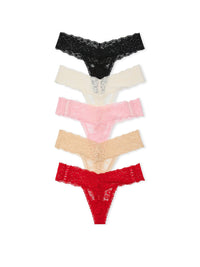 Victoria's Secret Women's Lace Thong Underwear, Panties for Women, Multi Pack (XS - XXL) - 7DAY'S