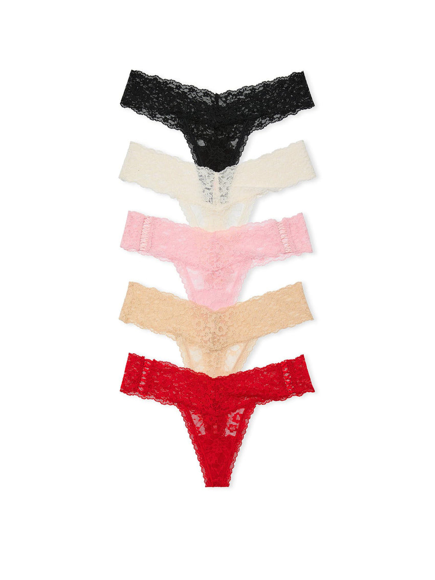 Victoria's Secret Women's Lace Thong Underwear, Panties for Women, Multi Pack (XS - XXL) - 7DAY'S