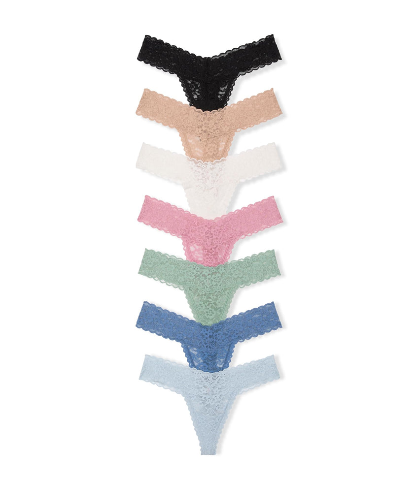 Victoria's Secret Women's Lace Thong Underwear, Panties for Women, Multi Pack (XS - XXL) - 7DAY'S