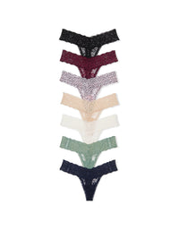 Victoria's Secret Women's Lace Thong Underwear, Panties for Women, Multi Pack (XS - XXL) - 7DAY'S