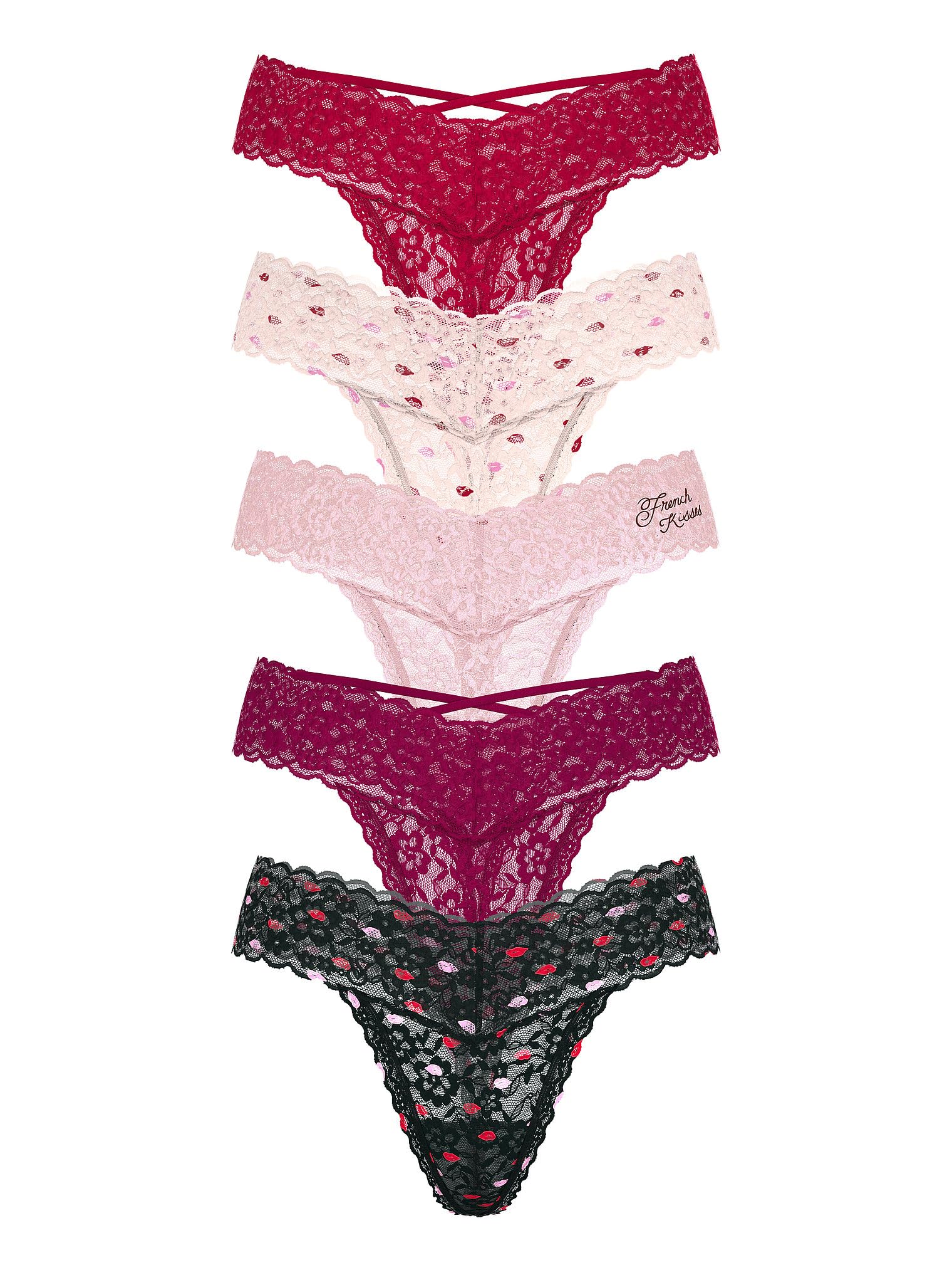 Victoria's Secret Women's Lace Thong Underwear, Panties for Women, Multi Pack (XS - XXL) - 7DAY'S