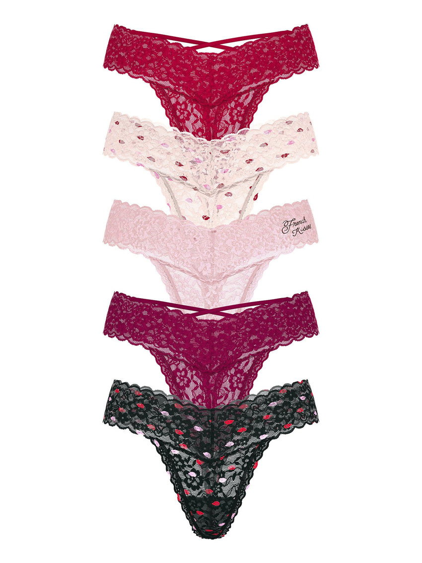 Victoria's Secret Women's Lace Thong Underwear, Panties for Women, Multi Pack (XS - XXL) - 7DAY'S