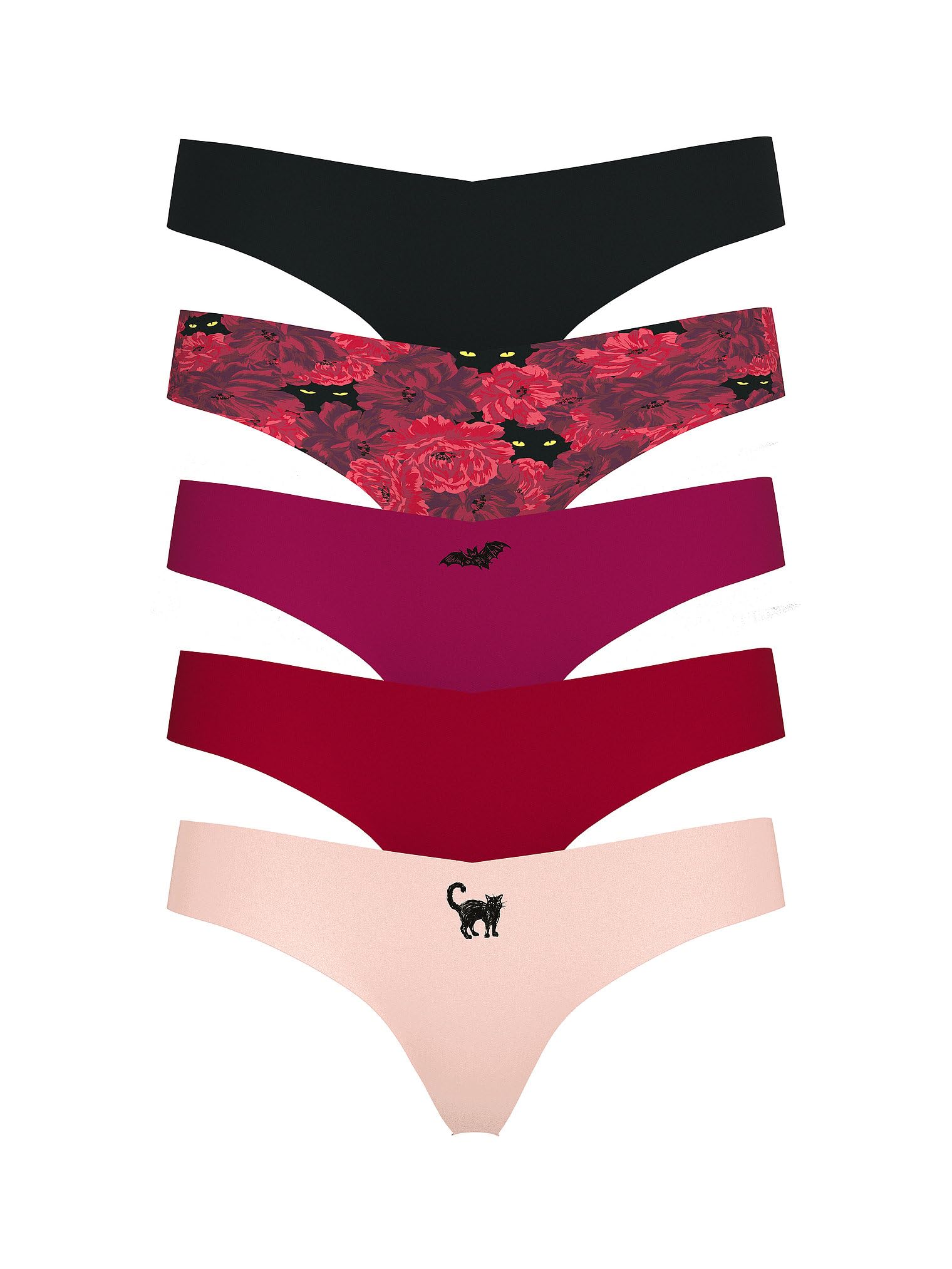 Victoria's Secret Women's No Show Thong Underwear, Panties for Women, Multi Pack (XS - XXL) - 7DAY'S