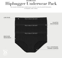 Victoria's Secret Women's Seamless Hipster Underwear, Moderate Coverage Panties for Women, Multi Pack (XS - XXL) - 7DAY'S