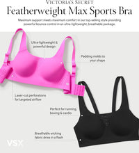 Victoria's Secret Women's VSX Featherweight Max Sports Bra, High Impact Wireless (32A - 38DD) - 7DAY'S