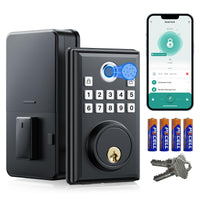 Video Smart Lock with Camera & Doorbell, 5 - in - 1 Keyless Entry Door Lock with Handle, Fingerprint+Keypad Code+App Remote Control+IC Card, Auto Lock, Wi - Fi Smart Deadbolt for Front Door, Apartment - 7DAY'S