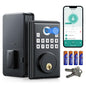 Video Smart Lock with Camera & Doorbell, 5 - in - 1 Keyless Entry Door Lock with Handle, Fingerprint+Keypad Code+App Remote Control+IC Card, Auto Lock, Wi - Fi Smart Deadbolt for Front Door, Apartment - 7DAY'S