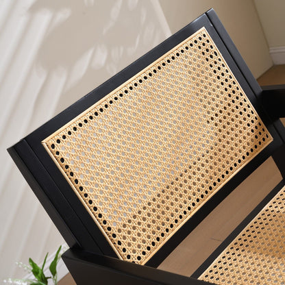 Vintage Solid Wood Rattan Chair, Arm Chair,Dining Chiar, For Dining Room, living Room, Outdoor, Natural - 7DAY'S