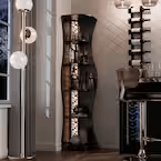 Vintage - style Curved Wood Display Shelf: Ideal for Home Decoration and Storage - 7DAY'S