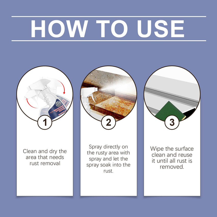 Viyshop Rust Remover, Peony Rust Remover, Heavy Duty RustRemover for Metal, Heavy Duty MetalRustRemover, HeavyDuty Metal RustRemover Spray, High - Speed Rust Powerful RustRemover forMetal (1) - 7DAY'S