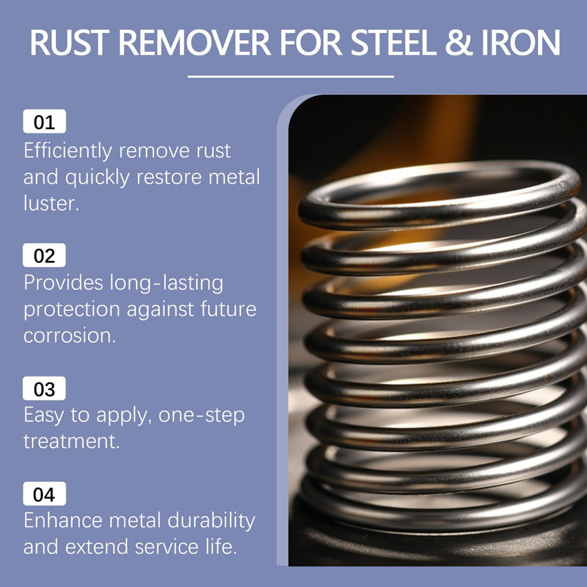 Viyshop Rust Remover, Peony Rust Remover, Heavy Duty RustRemover for Metal, Heavy Duty MetalRustRemover, HeavyDuty Metal RustRemover Spray, High - Speed Rust Powerful RustRemover forMetal (1) - 7DAY'S