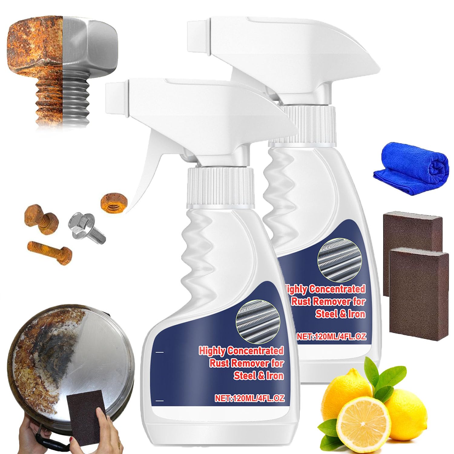 Viyshop Rust Remover, Peony Rust Remover, Heavy Duty RustRemover for Metal, Heavy Duty MetalRustRemover, HeavyDuty Metal RustRemover Spray, High - Speed Rust Powerful RustRemover forMetal (1) - 7DAY'S