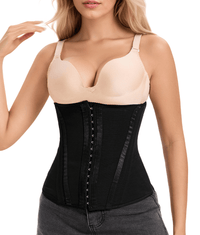 Waist Mesh Trainer Strapless for Women - Faja Colombian Girdle Hourglass - Steel Boned Corset Shapewear Tummy Waist Body Shaper with Extended Button - 7DAY'S