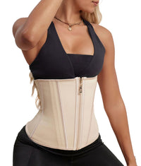 Waist Trainer for Women Latex Sport Underbust Steel Boned Corset Shapewear with Zipper Hook Shapewear Double Control Body Shaper Workout Fajas Colombianas Moldeadoras Stomach Strapless Shapewear - 7DAY'S