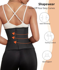 Waist Trainer for Women Latex Sport Underbust Steel Boned Corset Shapewear with Zipper Hook Shapewear Double Control Body Shaper Workout Fajas Colombianas Moldeadoras Stomach Strapless Shapewear - 7DAY'S