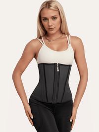 Waist Trainer for Women Latex Sport Underbust Steel Boned Corset Shapewear with Zipper Hook Shapewear Double Control Body Shaper Workout Fajas Colombianas Moldeadoras Stomach Strapless Shapewear - 7DAY'S