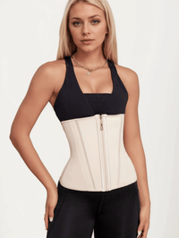 Waist Trainer for Women Latex Sport Underbust Steel Boned Corset Shapewear with Zipper Hook Shapewear Double Control Body Shaper Workout Fajas Colombianas Moldeadoras Stomach Strapless Shapewear - 7DAY'S