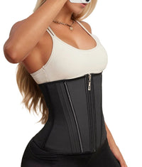 Waist Trainer for Women Latex Sport Underbust Steel Boned Corset Shapewear with Zipper Hook Shapewear Double Control Body Shaper Workout Fajas Colombianas Moldeadoras Stomach Strapless Shapewear - 7DAY'S