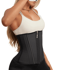 Waist Trainer for Women Latex Sport Underbust Steel Boned Corset Shapewear with Zipper Hook Shapewear Double Control Body Shaper Workout Fajas Colombianas Moldeadoras Stomach Strapless Shapewear - 7DAY'S