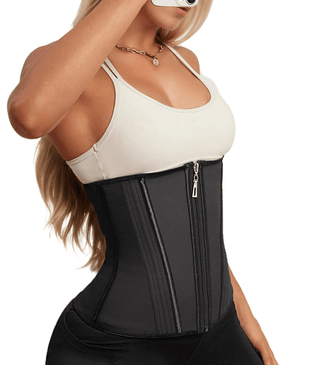 Waist Trainer for Women Latex Sport Underbust Steel Boned Corset Shapewear with Zipper Hook Shapewear Double Control Body Shaper Workout Fajas Colombianas Moldeadoras Stomach Strapless Shapewear - 7DAY'S