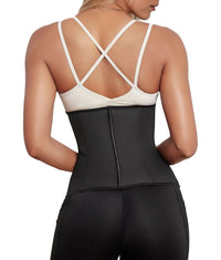 Waist Trainer for Women Latex Sport Underbust Steel Boned Corset Shapewear with Zipper Hook Shapewear Double Control Body Shaper Workout Fajas Colombianas Moldeadoras Stomach Strapless Shapewear - 7DAY'S