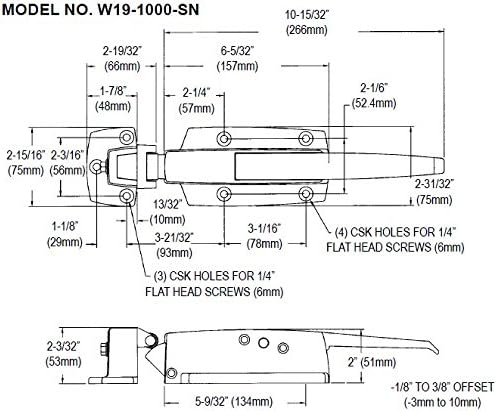 Walk - in Door Latch - Keil W19 - Handle Only - 7DAY'S