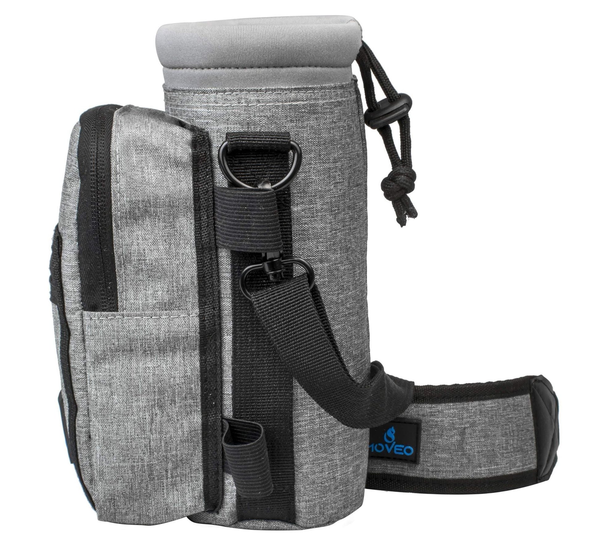 Water Bottle Holder Carrier Bottle Cooler with Adjustable Shoulder Strap and Front Pockets Suitable for 16 oz to 25oz Bottles - 7DAY'S