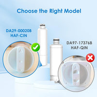 Waterdrop DA29 - 00020B Replacement for Samsung® Water Filter HAF - CIN/EXP, DA29 - 00020B, HAF - CIN, DA29 - 00020B - 1, RF28HMEDBSR, RF263BEAESR, RS25J500DSR, RF263TEAESG, HDX FMS - 2, DA97 - 08006A - 1, 3 Filters - 7DAY'S