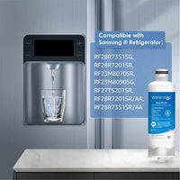 Waterdrop DA97 - 17376B Replacement for Samsung® HAF - QIN/EXP, DA97 - 08006C, RF28R7201SR, RF28R7351SG, WD - F45, Refrigerator Water Filter, 3 Filters - 7DAY'S