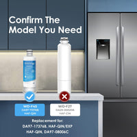 Waterdrop DA97 - 17376B Replacement for Samsung® HAF - QIN/EXP, DA97 - 08006C, RF28R7201SR, RF28R7351SG, WD - F45, Refrigerator Water Filter, 3 Filters - 7DAY'S