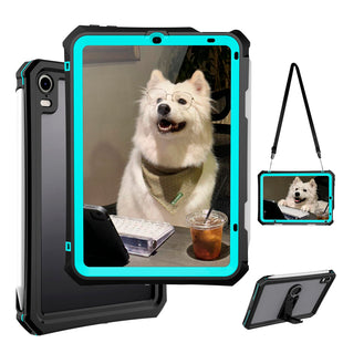 Waterproof Case for iPad Mini 7 (A17 Pro) 2024/Mini 6 2021 8.3-inch, Full Body Protective With Pencil Holder