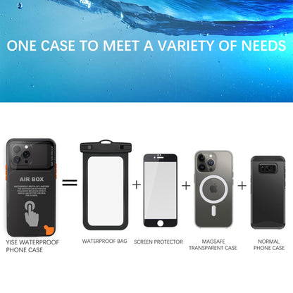 Waterproof Phone Case, Universal Underwater Pouch Dry Bag, Waterproof Self - Check Function, Beach Travel Essentials Snorkeling Case Compatible for iPhone 6.7 inch (Black, 6.7 inch) - 7DAY'S
